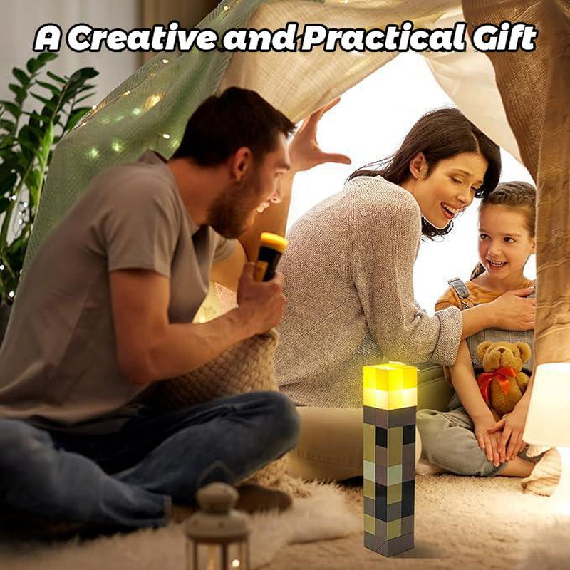 Upgraded Pixel Torch Night Light – USB Pluggable LED Wall Lamp | Handheld Flashlight for Kids Room, Holiday Party & Creative Home Decor