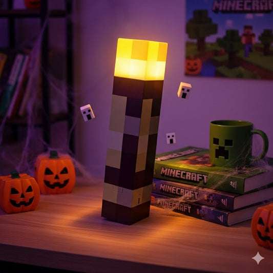 Upgraded Pixel Torch Night Light – USB Pluggable LED Wall Lamp | Handheld Flashlight for Kids Room, Holiday Party & Creative Home Decor